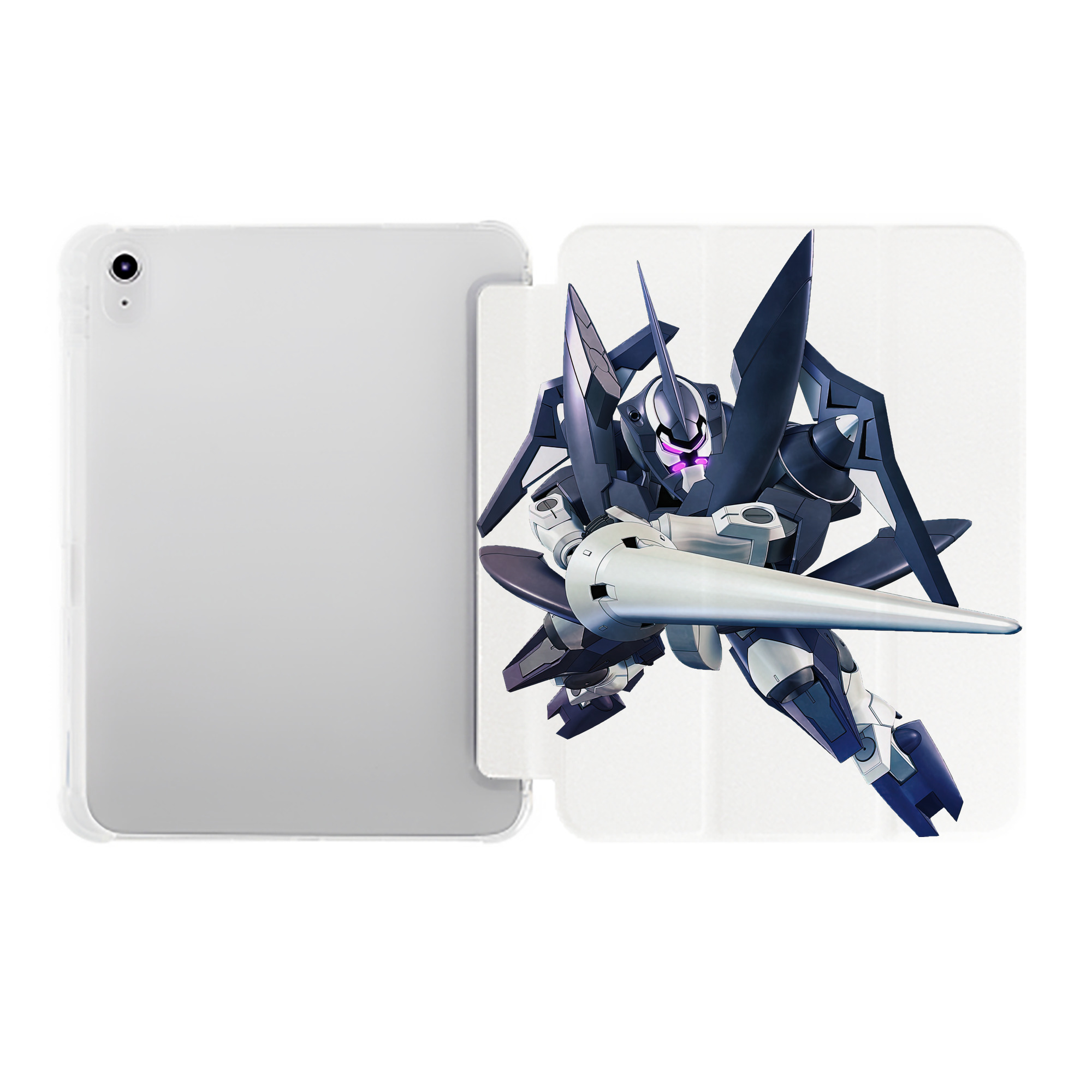 （画像用） 機動戦士ガンダム Mobile Suit Gundam IPad ケース ペン収納付き 三つ折りスタンド PUレザー×シリコン 対応機種9.5/10.5/10.9インチ